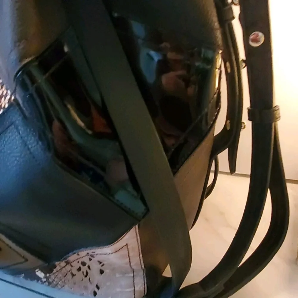 Big Buddha Black and Gray Patterned Tote - Picture 4 of 11